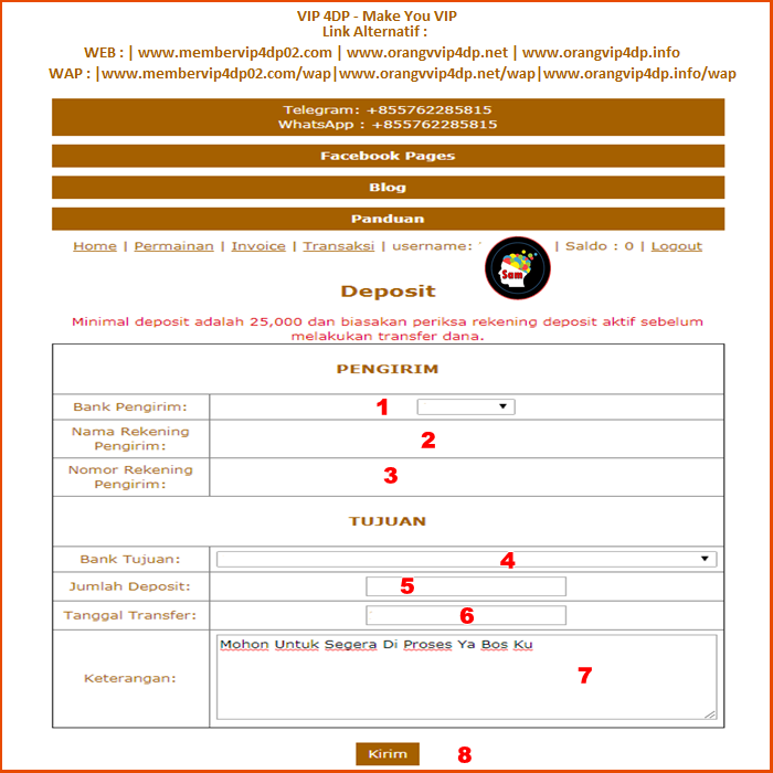 Panduan Deposit Bandar VIP 4DP Group